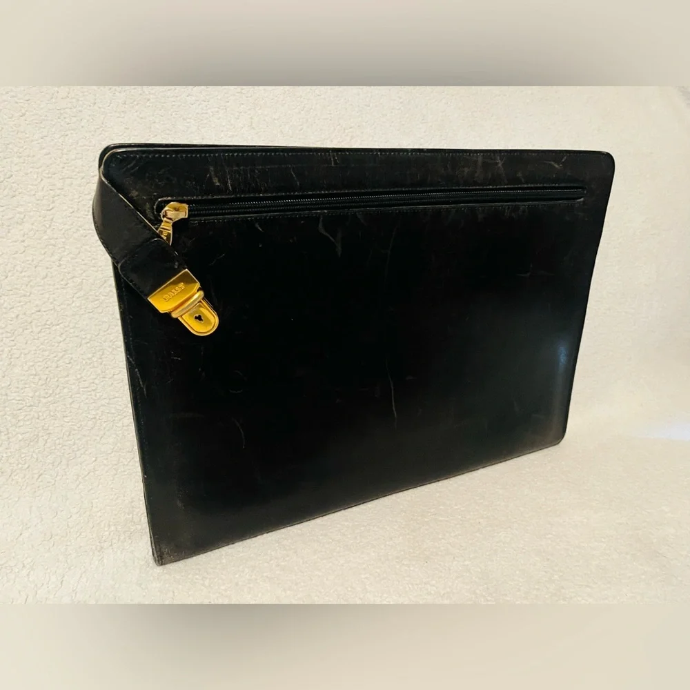 Bally Black Leather Large Clutch/Organizer - Picture 6 of 11